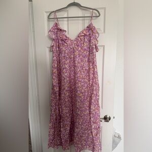 H&M Purple Floral Casual Dress